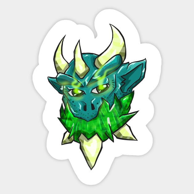 Green Monster hunter Sticker by RahmanDG